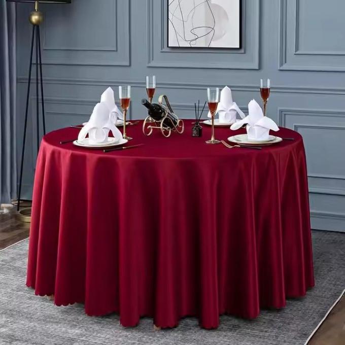 100% Polyester แจ็คการ์ด Round Fancy Wedding Table Cloth (JRD656)