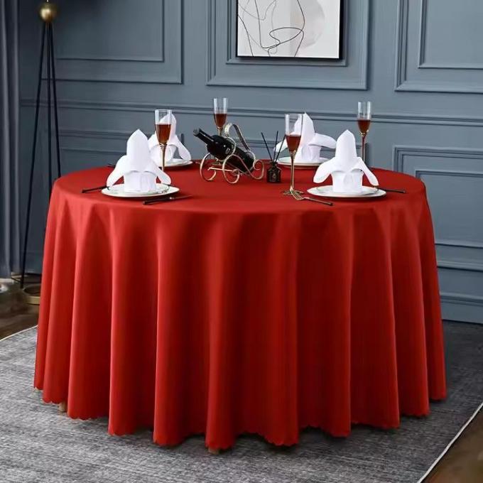 100% Polyester แจ็คการ์ด Round Fancy Wedding Table Cloth (JRD656)