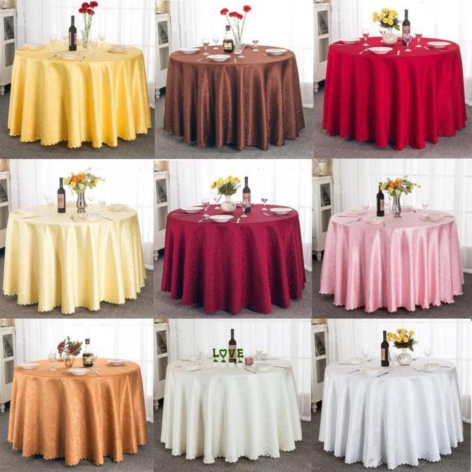 Hot Sale 100% Polyester แจ็คการ์ด Tablecloth Made in China (JRD643)