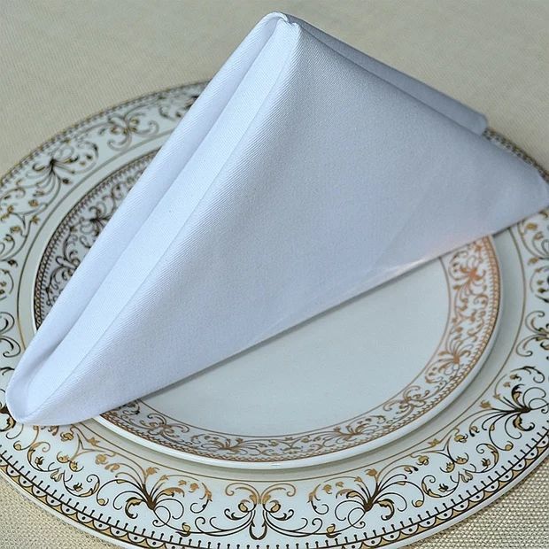 แจ็คการ์ด Plain Square Solid Color Cotton Napkin for Hotel and Restaurant